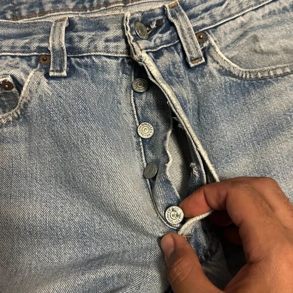 Vintage 70s Levi's 501XX Redline Selvedge Red Tab Denim Jeans Size 30X31 - Picture 2 of 9